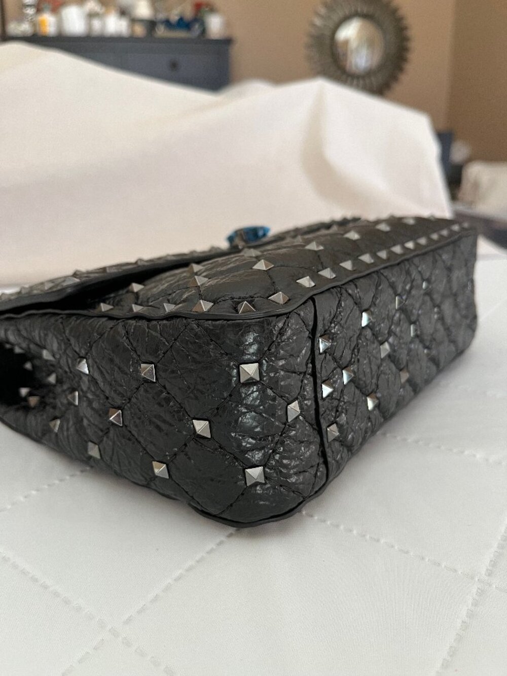 Valentino Garavani Medium Nappa Rockstud Spike Bag - Authentic - Picture 11 of 17